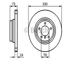 Bosch 0986479215 tarcza hamulc. bmw 3 e90  04-, bmw 3 (e91) touring 