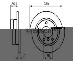 Bosch 0986479217 tarcza hamulc. bmw 1 e87  04- tył, bmw 1 (e81)