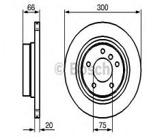 Bosch 0986479218 tarcza hamulc. bmw 3 e90  05- tył wen., bmw 3 (e91) touring 