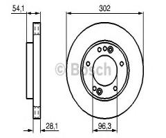 Bosch 0986479230 tarcza hamulc. kia sorento  02-, kia sorento i (jc)
