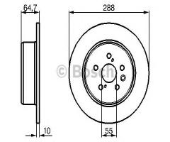 Bosch 0986479243 tarcza hamulc. toyota avensis  97-01 tył, toyota avensis (_t22_)