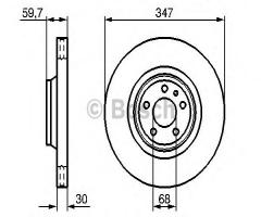 Bosch 0986479260 tarcza hamulc. audi a6  04- 4,2 quattro, audi a6 (4f2, c6)