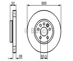 Bosch 0986479261 tarcza hamulc. ford mondeo 07- przód, ford galaxy (wa6)