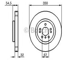Bosch 0986479269 tarcza hamulc. mercedes w164 ml-klasa  05-, mercedes-benz klasa r (w251, v251)