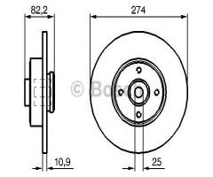Bosch 0986479270 tarcza hamulc.+łożysko(zest. 1 szt) renault tył, renault megane scenic (ja0/1_)