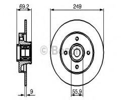 Bosch 0986479275 tarcza hamulc.+łożysko(zest. 1 szt)peugeot citroen, citroËn ds3