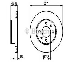 Bosch 0986479286 tarcza hamulc. kia picanto  04-, hyundai i10 (pa), kia picanto (ta)