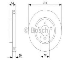 Bosch 0986479287 tarcza hamulc. landrover discovery  04-, land rover discovery iv (la)