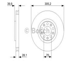 Bosch 0986479291 tarcza hamulc. alfa romeo 159  05- wen, alfa romeo giulietta (940)