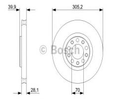 Bosch 0986479293 tarcza hamulc. alfa romeo 159  05- wen, alfa romeo 159 (939)