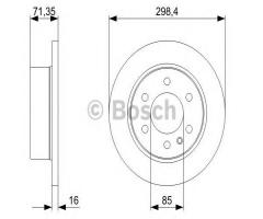 Bosch 0986479295 tarcza hamulc. vw crafter  06- tył, mercedes-benz sprinter 3,5-t autobus (906)