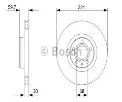 Bosch 0986479300 tarcza hamulc. audi a6  04-, audi a6 (4f2, c6)
