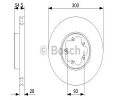 Bosch 0986479307 tarcza hamulc. ford transit  06- przód, ford transit autobus