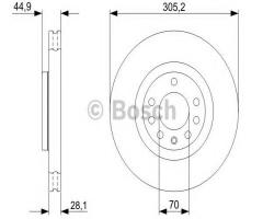 Bosch 0986479325 tarcza hamulc. fiat croma  05- wen, fiat croma (194)
