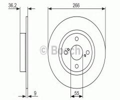 Bosch 0986479335 tarcza hamulc. toyota corolla  97-02 tył, toyota corolla wagon (__e11_)