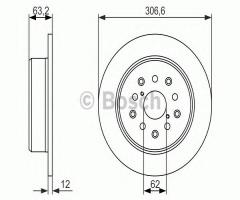 Bosch 0986479339 tarcza hamulc. lexus gs300  97-05 tył, lexus gs (uzs161, jzs160)