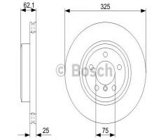 Bosch 0986479348 tarcza hamulc. bmw x3 e83  03-10, bmw x3 (e83)