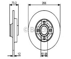 Bosch 0986479383 tarcza hamulc. peugeot, citroËn c4 picasso i (ud_), peugeot 5008
