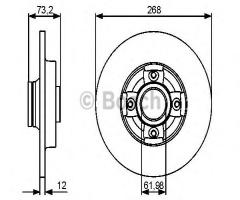 Bosch 0986479387 tarcza hamulc.+łożysko(zest. 1 szt) peugeot, citroËn c4 ii (b7), peugeot 5008