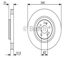 Bosch 0986479405 tarcza hamulc. mercedes w163 ml-klasa  99-05, mercedes-benz klasa m (w163)