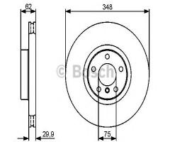 Bosch 0986479436 tarcza hamulc. bmw x5 e70  07-, bmw x5 (e70)