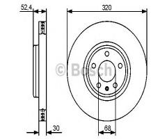 Bosch 0986479468 tarcza hamulc. audi a4  07- przód, audi q5 (8r)