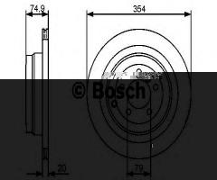 Bosch 0986479479 tarcza hamulc. range rover  05- tył, land rover range rover iii (lm)