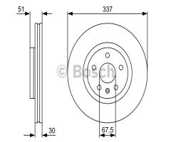 Bosch 0986479545 tarcza hamulc. opel insignia  08- przód koła 18, opel insignia, saab 9-5 (ys3g)