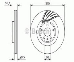 Bosch 0986479590 tarcza hamulc. citroen peugeot, audi q5 (8r)