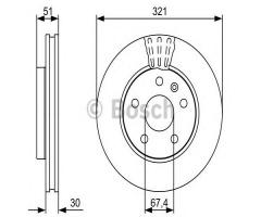 Bosch 0986479c16 tarcza hamulc. opel insignia  08- przód koła 17, chevrolet malibu (v300)