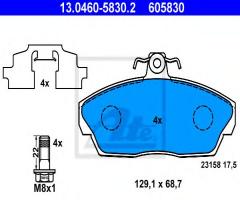 Ate 13.0460-5830 klocki hamulcowe land rover freelander 97-00, land rover freelander (ln)