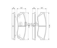 Bosch 0986493340 klocki hamulc. suzuki swift 1,3  86-, subaru justy ii (jma, ms)