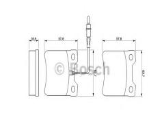 Bosch 0986494000 klocki hamulc. mercedes vito  96-03 tył z czuj., mercedes-benz vito autobus (638)