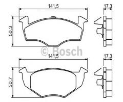 Bosch 0986494005 klocki hamulc. vw polo  96-01, seat arosa (6h), skoda fabia (6y2), vw polo (6n1)