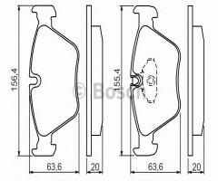 Bosch 0986494007 klocki hamulc. bmw 3 e90  05-10, bmw 5 (e39)