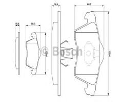 Bosch 0986494008 klocki hamulc. vw t4 95-, vw transporter iv autobus (70xb, 70xc, 7db, 7dw)