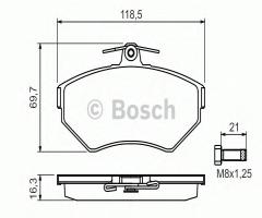 Bosch 0986494010 klocki hamulc. vw golf iii 94-97, seat toledo i (1l), vw golf ii (19e, 1g1)