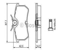 Bosch 0986494011 klocki hamulc. ford focus  98-04 tył, ford focus (daw, dbw)