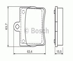 Bosch 0986494017 klocki hamulc. mercedes w202 c-klasa  96-00 tył, mercedes-benz klasa c (w202)