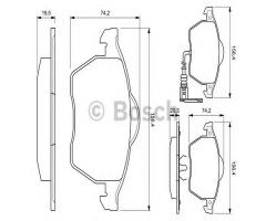 Bosch 0986494018 klocki hamulc. vw golf iv 97-03 z czuj., audi a3 (8l1), seat toledo ii (1m2)