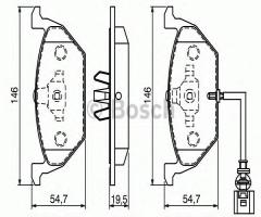 Bosch 0986494019 klocki hamulc. vw golf iv  97- z czuj., vw new beetle (9c1, 1c1)