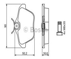 Bosch 0986494020 klocki hamulc. alfa romeo 156 97- tył, alfa romeo 164 (164), lancia kappa (838a)