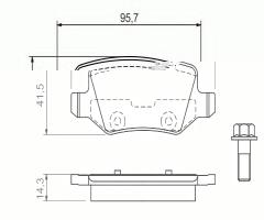 Bosch 0986494023 klocki hamulc. mercedes w169 a-klasa  04- tył, mercedes-benz klasa a (w168)