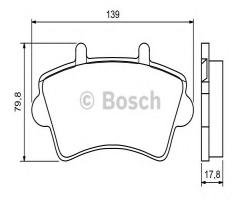 Bosch 0986494031 klocki hamulc. opel movano  99- renault master 00-, nissan interstar autobus (x70)