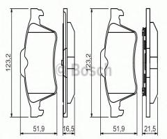 Bosch 0986494032 klocki hamulc. opel vectra c 02- tył, ford tourneo connect, mazda 3 (bk)