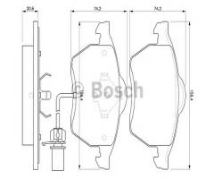 Bosch 0986494035 klocki hamulc. vw sharan 00- z czuj., ford galaxy (wgr), seat alhambra (7v8, 7v9)