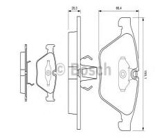 Bosch 0986494036 klocki hamulc. bmw 5 e60  02-10, bmw 1 (e82) coupe 