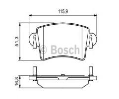 Bosch 0986494043 klocki hamulc. renault master 00- tył, nissan interstar autobus (x70)