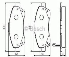 Bosch 0986494054 klocki hamulc. toyota avensis  03-09 z czuj., toyota avensis sedan (t25)