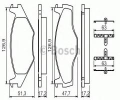 Bosch 0986494057 klocki hamulc. vw polo 85-95, seat ibiza ii (6k1), vw polo (86c, 80)
